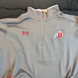 Under Armour Gray Utah Utes Cold Gear qrt zip